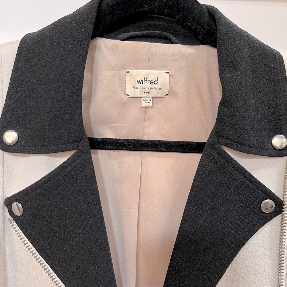 Aritzia Moto Black and White Blazer - Picture 2 of 5